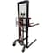 Pake Handling Tools Manual Stacker, 2200 lb. Cap, 63" Lift Height, Fixed Leg, Adjustable Fork PAKMS02 - alternate 2